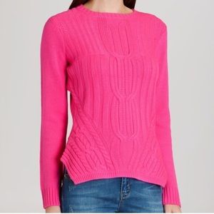 Ted Baker Cable Knit Hot Pink Sweater